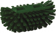 Vikan - 1-1/2" Bristle Length, Polyester Utility Scrub Brush - 5-1/2" Wide Head, 8" OAL, European Threaded Handle, Green, Polypropylene Block - Top Tool & Supply