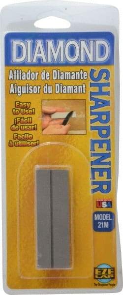 Eze Lap - 3" Long x 1" Wide x 1/4" Thick, Diam ond Sharpening Stone - Flat, 400 Grit, Medium Grade - Top Tool & Supply