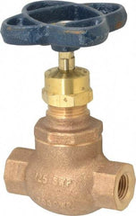 NIBCO - 1/4" Pipe, Threaded Ends, Bronze Integral Globe Valve - Bronze Disc, Screw-In Bonnet, 200 psi WOG, 125 psi WSP, Class 125 - Top Tool & Supply