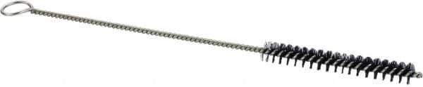 Weiler - 2" Long x 1/4" Diam Nylon Tube Brush - Single Spiral, 6-1/4" OAL, 0.005" Filament Diam, 3/32" Shank Diam - Top Tool & Supply