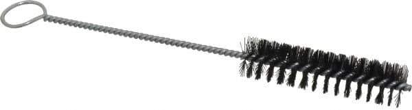 Weiler - 3" Long x 3/4" Diam Nylon Tube Brush - Single Spiral, 8-1/2" OAL, 0.012" Filament Diam, 1/8" Shank Diam - Top Tool & Supply