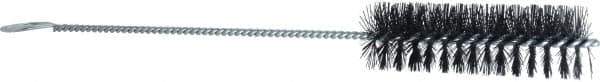 Weiler - 4" Long x 1-1/4" Diam Nylon Tube Brush - Single Spiral, 13" OAL, 0.014" Filament Diam, 5/32" Shank Diam - Top Tool & Supply