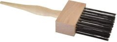 Weiler - 4 Rows x 8 Columns Steel Scratch Brush - 9-3/8" OAL, 2-1/2" Trim Length, Wood Straight Handle - Top Tool & Supply