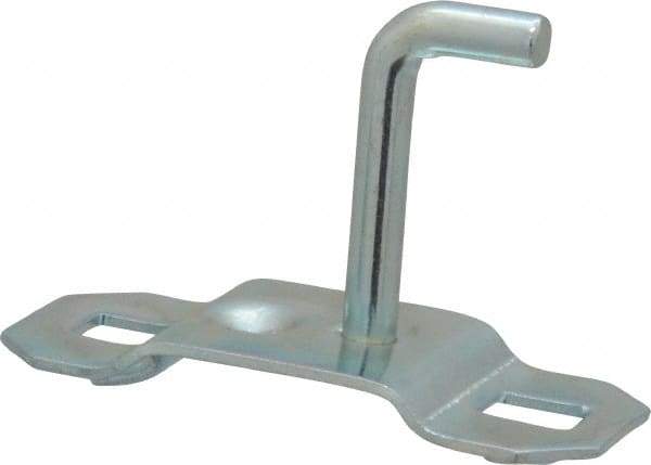 Triton - 3/16" Diam, 1" Long Single Angled End Pegboard Hook - 1-1/4" Projection, 90° Bend, 5/8" Bend Length, Steel - Top Tool & Supply