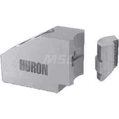 Huron Machine Products - Hard Lathe Chuck Jaws; Jaw Type: Collet Pad Jaw ; Jaw Interface Type: 1.5mm x 60 Serrated ; Maximum Compatible Chuck Diameter (Inch): 8 ; Material: 1018 Steel ; Overall Width/Diameter (Inch): 1-1/2 ; Overall Length (Decimal Inch) - Exact Industrial Supply