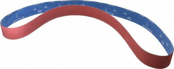 Norton - 2" Wide x 72" OAL, 50 Grit, Ceramic Abrasive Belt - Ceramic, Coarse, Coated, Y Weighted Cloth Backing, Series R981 - Top Tool & Supply