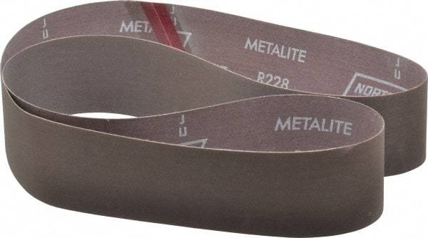 Norton - 2-1/2" Wide x 60" OAL, 320 Grit, Aluminum Oxide Abrasive Belt - Aluminum Oxide, Extra Fine, Coated, Series R228 - Top Tool & Supply