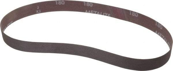 Norton - 1" Wide x 30" OAL, 180 Grit, Aluminum Oxide Abrasive Belt - Aluminum Oxide, Very Fine, Coated, Series R228 - Top Tool & Supply