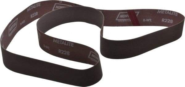 Norton - 2" Wide x 72" OAL, 240 Grit, Aluminum Oxide Abrasive Belt - Aluminum Oxide, Very Fine, Coated, Series R228 - Top Tool & Supply