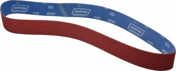 Norton - 2" Wide x 48" OAL, 50 Grit, Ceramic Abrasive Belt - Ceramic, Coarse, Coated, Y Weighted Cloth Backing, Series R981 - Top Tool & Supply