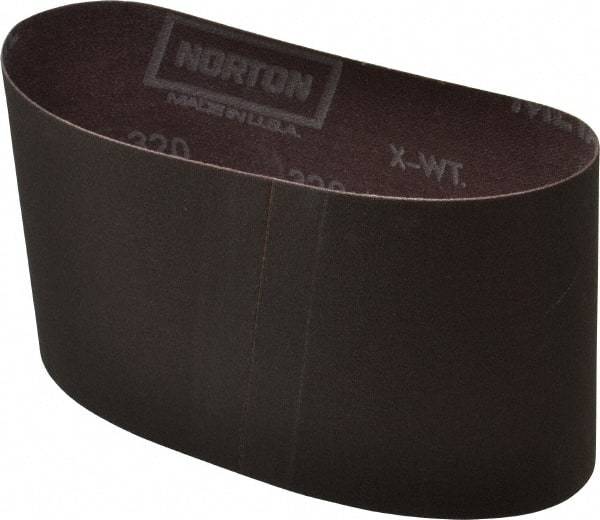 Norton - 3-1/2" Wide x 15-1/2" OAL, 320 Grit, Aluminum Oxide Abrasive Belt - Aluminum Oxide, Extra Fine, Coated, Series R228 - Top Tool & Supply