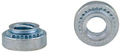 Electro Hardware - 5/16-18, 0.0909" Min Panel Thickness, Round Head, Clinch Captive Nut - 0.5" Head Diam, 0.413" Mounting Hole Diam, 0.23" Head Height, Zinc Plated Steel - Top Tool & Supply