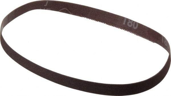 Norton - 1/2" Wide x 18" OAL, 180 Grit, Aluminum Oxide Abrasive Belt - Aluminum Oxide, Very Fine, Coated, Series R228 - Top Tool & Supply