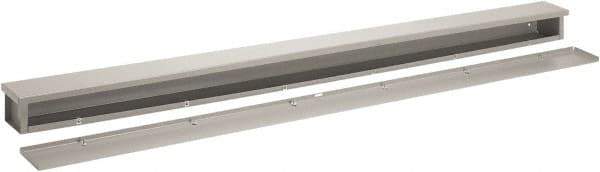 nVent Hoffman - 4" High x 4" Wide x 24" Long, Solid Wall Wire Duct - Gray, Slip-on Cover, Steel - Top Tool & Supply