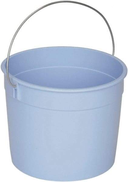 Ability One - 5 Qt, Plastic Round Blue Single Pail - Handle Included - Top Tool & Supply