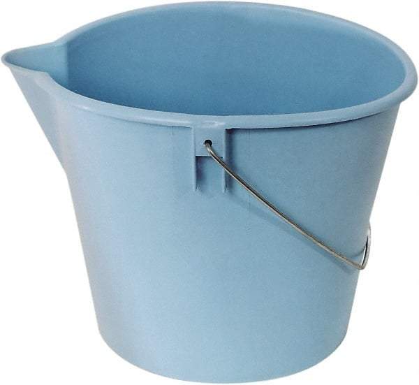 Ability One - 10 Qt, Plastic Round Blue Single Pail with Pour Spout - Handle Included - Top Tool & Supply