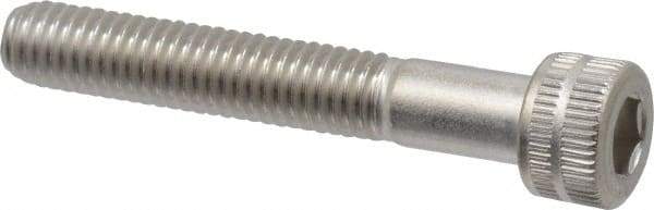 Made in USA - #10-32 UNF Hex Socket Drive, Socket Cap Screw - Grade 18-8 Stainless Steel, Uncoated, 1-1/4" Length Under Head - Top Tool & Supply