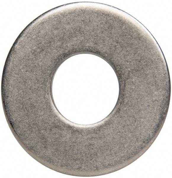 Made in USA - 7/16" Screw, Grade 300 Stainless Steel Standard Flat Washer - 1/2" ID x 1-1/4" OD, 0.064" Thick, Plain Finish, Meets Military Specifications - Top Tool & Supply