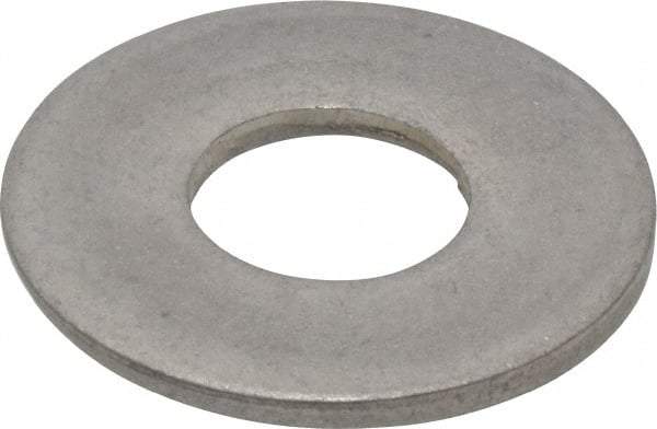 Made in USA - 1" Screw, Grade 300 Stainless Steel Standard Flat Washer - 1.062" ID x 2-1/2" OD, 0.136" Thick, Passivated Finish, Meets Military Specifications - Top Tool & Supply