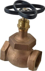 NIBCO - 1-1/4" Pipe, Threaded Ends, Bronze Integral Globe Valve - PTFE Disc, Screw-In Bonnet, 200 psi WOG, 125 psi WSP, Class 125 - Top Tool & Supply