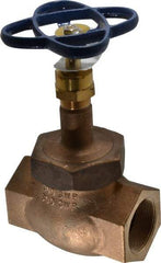 NIBCO - 2" Pipe, Threaded Ends, Bronze Integral Globe Valve - Bronze Disc, Union Bonnet, 600 psi WOG, 300 psi WSP, Class 300 - Top Tool & Supply