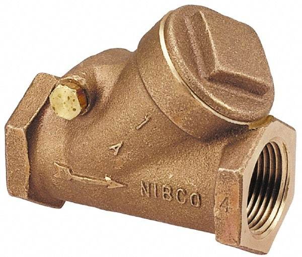 NIBCO - 1-1/2" Bronze Check Valve - Y-Pattern, FNPT x FNPT, 200 WOG - Top Tool & Supply