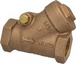 NIBCO - 1/2" Bronze Check Valve - Y-Pattern, FNPT x FNPT, 200 WOG - Top Tool & Supply