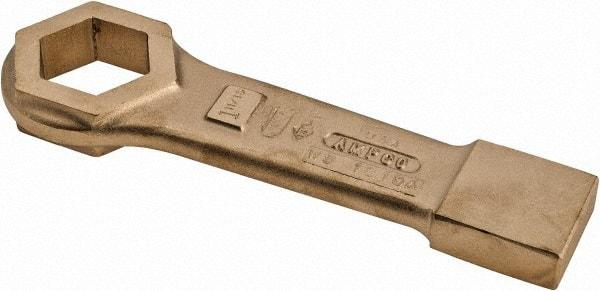 Ampco - 1-11/16" 6 Point Striking Box Wrench - Single End, 9-7/8" OAL, Aluminum Bronze - Top Tool & Supply