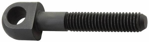 Jergens - 3/8-16, 1-3/8" Thread Length, 3/8" Hole Diam, 3/8" Hole Diam, Steel, Swing Bolt - Black Oxide Finish, Grade 4140, 1/2" Head Thickness, 2-1/2" Hole Center to End - Top Tool & Supply