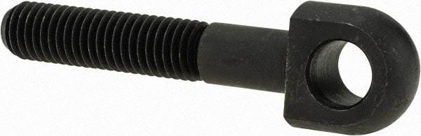 Jergens - 1/2-13, 1-3/4" Thread Length, 1/2" Hole Diam, 1/2" Hole Diam, Steel, Swing Bolt - Black Oxide Finish, Grade 4140, 5/8" Head Thickness, 3-1/8" Hole Center to End - Top Tool & Supply