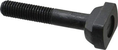 Jergens - 1/2-13, 1-1/2" Thread Length, 1/2" Slot Width, Black Oxide, Steel T Slot Bolt - 3" Length Under Head, Grade 4140, 8, 7/8" Head Width x 5/16" Head Height - Top Tool & Supply