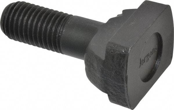 Jergens - 3/4-10, 1-1/8" Thread Length, 3/4" Slot Width, Black Oxide, Steel T Slot Bolt - 2-1/2" Length Under Head, Grade 4140, 8, 1-5/16" Head Width x 7/16" Head Height - Top Tool & Supply