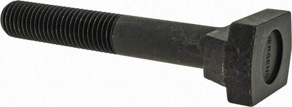 Jergens - 3/4-10, 1-1/2" Thread Length, 3/4" Slot Width, Black Oxide, Steel T Slot Bolt - 5" Length Under Head, Grade 4140, 8, 1-5/16" Head Width x 7/16" Head Height - Top Tool & Supply