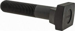 Jergens - 1-8, 2-1/2" Thread Length, 1" Slot Width, Black Oxide, Steel T Slot Bolt - 5" Length Under Head, Grade 4140, 8, 1-11/16" Head Width x 1/2" Head Height - Top Tool & Supply