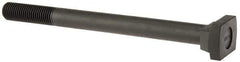 Jergens - 1-8, 3" Thread Length, 1" Slot Width, Black Oxide, Steel T Slot Bolt - 12" Length Under Head, Grade 4140, 8, 1-11/16" Head Width x 1/2" Head Height - Top Tool & Supply