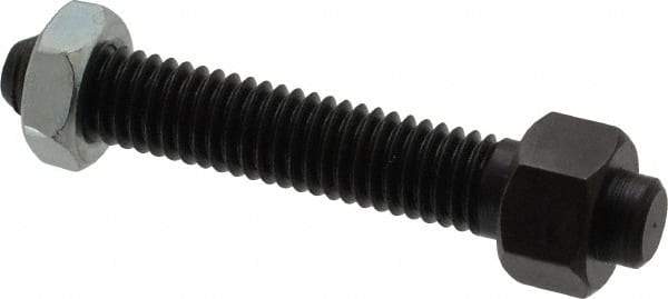 Jergens - 3/8-16 Thread, 9/16" Size, 2-1/2" Long, Black Oxide Coated, Low Carbon Steel Clamp Rest - 1-13/16" Thread Length, 11/32" Pin Diam x 5/32" Pin Height, 11/32" Nut Height - Top Tool & Supply