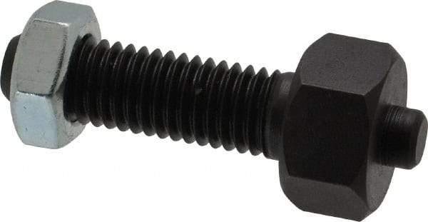 Jergens - 1/2-13 Thread, 7/8" Size, 2-3/8" Long, Black Oxide Coated, Low Carbon Steel Clamp Rest - 1-1/2" Thread Length, 11/32" Pin Diam x 3/16" Pin Height, 1/2" Nut Height - Top Tool & Supply