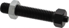 Jergens - 5/8-11 Thread, 7/8" Size, 3-27/32" Long, Black Oxide Coated, Low Carbon Steel Clamp Rest - 2-15/16" Thread Length, 11/32" Pin Diam x 3/16" Pin Height, 1/2" Nut Height - Top Tool & Supply