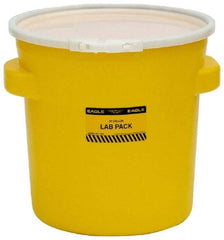 Eagle - 20 Gallon Capacity, Plastic Lever Lock, Yellow Lab Pack - 5 Gallon Container, Polyethylene, 88 Lb. Capacity, UN 1H2/X40/S Listing - Top Tool & Supply