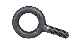 Gibraltar - 21,000 Lb Capacity, Steel, 1-1/2 - 6 Thread, Fixed Lifting Eye Bolt - Fully Threaded, 3-1/2" Shank, 3-1/2" Thread Length, No Shoulder - Top Tool & Supply