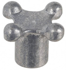 Jergens - 3" Head Diam, 4 Point Lobed Knob - 5/8" Hole, Aluminum - Top Tool & Supply