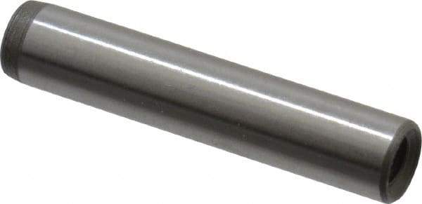 Jergens - 1/4" Diam x 1-1/4" Pin Length C-1215 Alloy Steel Pull Out Dowel Pin - C 47-58 & C 60-64 (Surface) Hardness, 1 Beveled & 1 Threaded End - Top Tool & Supply