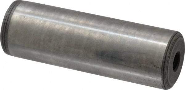 Jergens - 1" Diam x 3" Pin Length C-1215 Alloy Steel Pull Out Dowel Pin - C 47-58 & C 60-64 (Surface) Hardness, 1 Beveled & 1 Threaded End - Top Tool & Supply