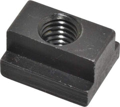 Jergens - 3/8-16 Blind Tapped T Slot Nut - 7/16" Slot Width, 11/16 x 7/32" Base Width x Height, 7/8 x 1/2" OAL x Height - Top Tool & Supply