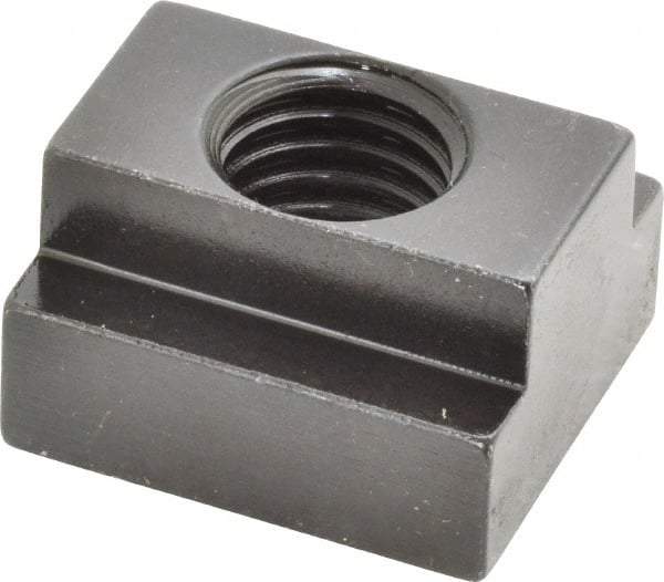 Jergens - 5/8-11 Blind Tapped T Slot Nut - 11/16" Slot Width, 1-1/8 x 7/16" Base Width x Height, 1-1/4 x 3/4" OAL x Height - Top Tool & Supply