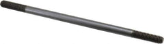 Jergens - 3/8-16 8" OAL Equal Double Threaded Stud - Alloy Steel, Black Oxide Finish, 1-1/4" Equal Thread Length - Top Tool & Supply