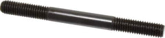 Jergens - 1/2-13 5-1/2" OAL Equal Double Threaded Stud - Alloy Steel, Black Oxide Finish, 1-1/2" Equal Thread Length - Top Tool & Supply