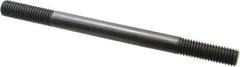 Jergens - 1/2-13 7" OAL Equal Double Threaded Stud - Alloy Steel, Black Oxide Finish, 1-1/2" Equal Thread Length - Top Tool & Supply