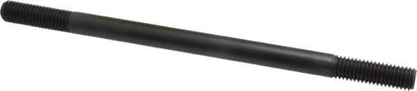 Jergens - 1/2-13 9" OAL Equal Double Threaded Stud - Alloy Steel, Black Oxide Finish, 1-1/2" Equal Thread Length - Top Tool & Supply