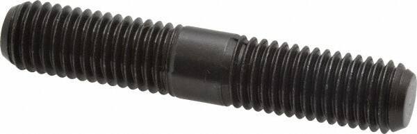 Jergens - 5/8-11 3-1/2" OAL Equal Double Threaded Stud - Alloy Steel, Black Oxide Finish, 1-5/16" Equal Thread Length - Top Tool & Supply